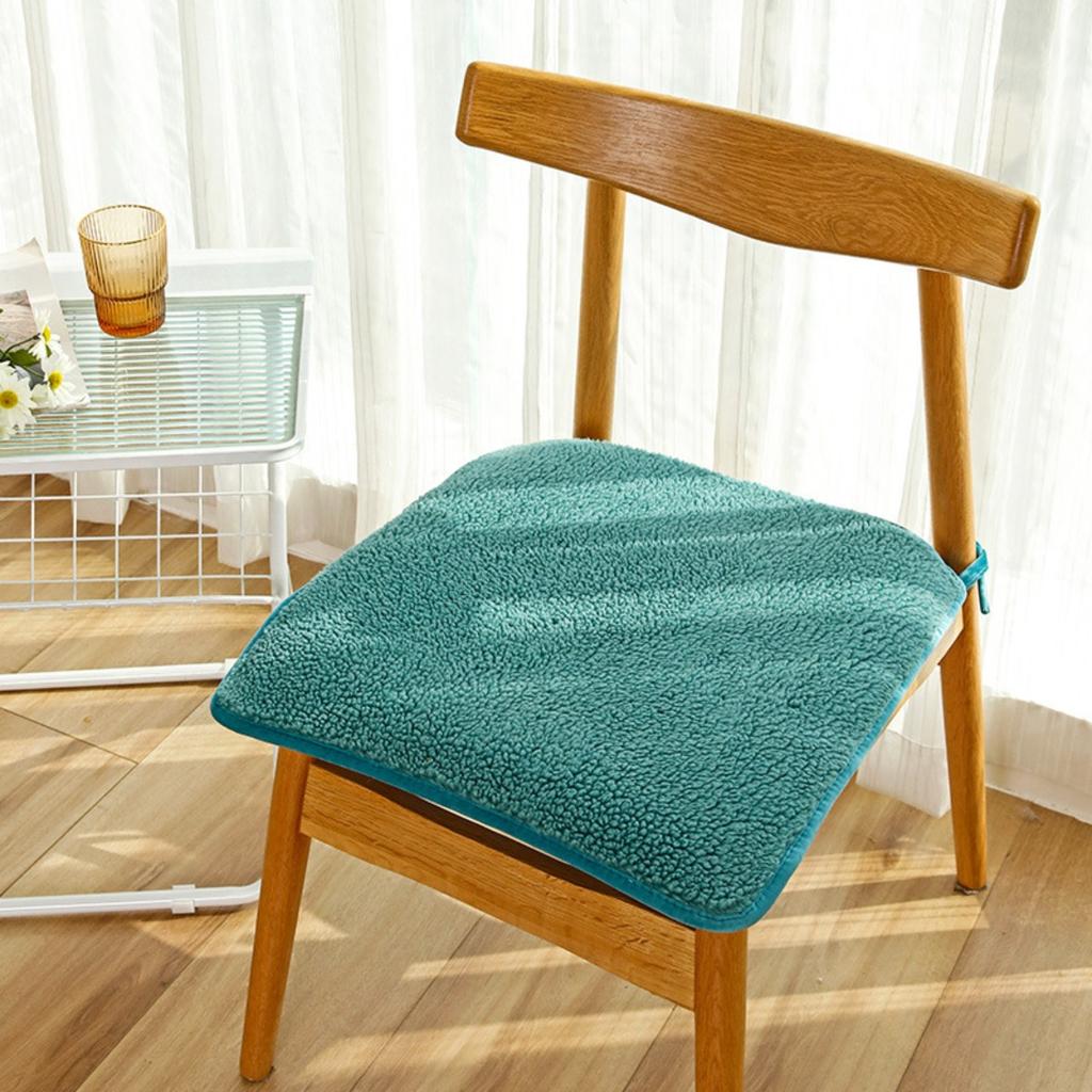 Solid color square plush seat cushion, office, restaurant seat cushion