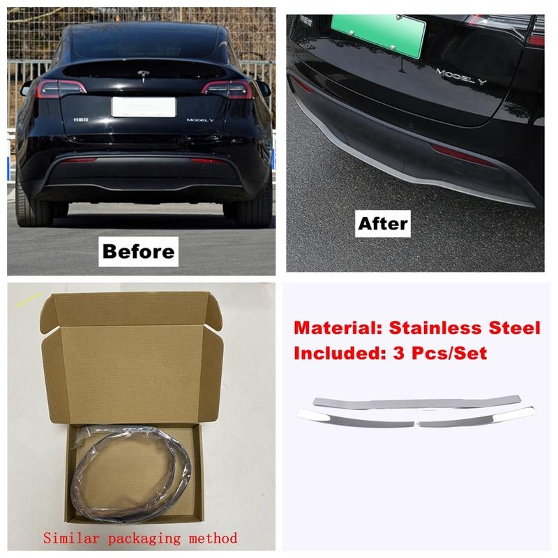 Front Rear Fog Lights Tail Eyelid Eyebrow Back Bottom Bumper Panel Cover Trim For Tesla Model Y - 2024 Exterior Accessories