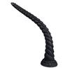 Tsukitoy Super Long Anal Beads Anal Plug Silicone Long Dildo Spiral Appearance Dildo Long Size with Suction Cup Concave and Convex Anal Plug Anal