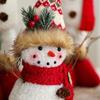 Cute Long Legs Snowman Ornaments Cartoon Plush Snowman Doll Toy  Shopping Mall Hotel