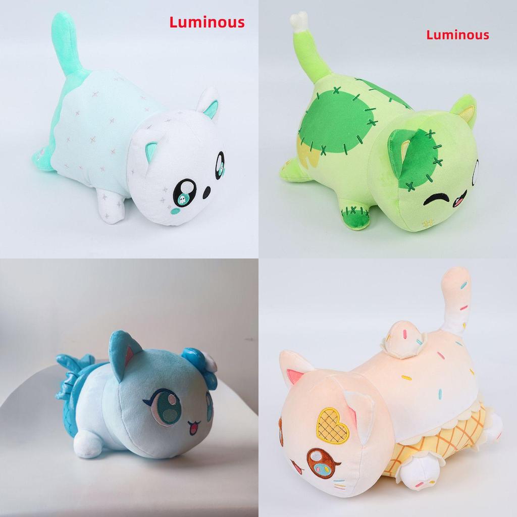Милая плюшевая игрушка кошка Афмау, мягкая и светящаяся набивная подушка для фанатов, коллекционеров и детей