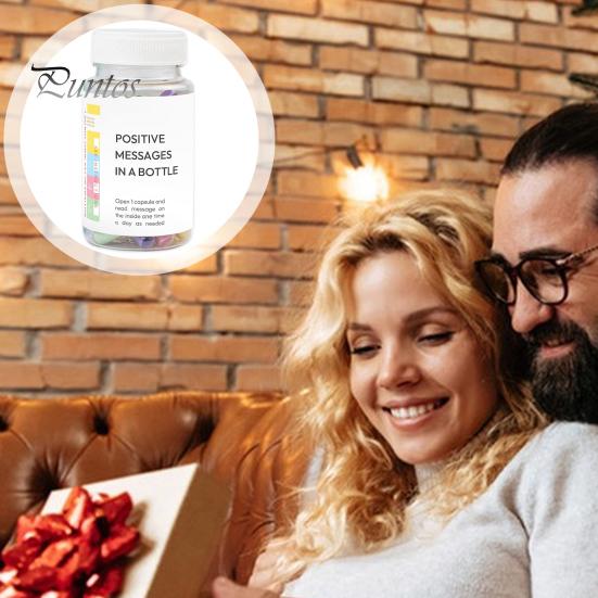 Love Capsule Jar Set Positive Messages In A Bottle Love Notes Capsules with Jar Positive Affirmation Gifts for Women Stress Relief Self Care Health