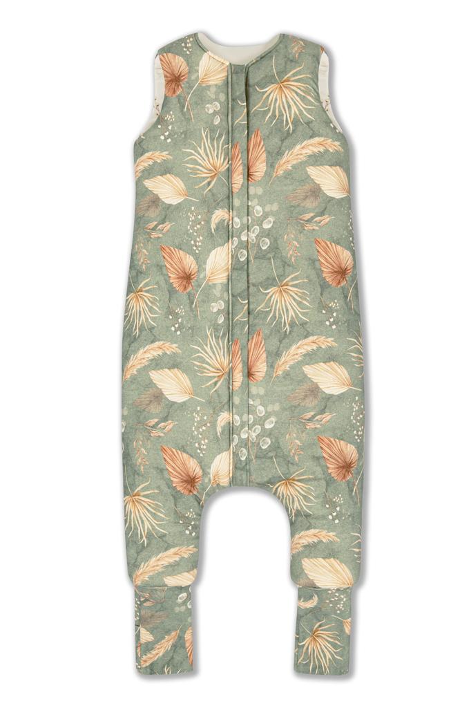 Двусторонний спальный мешок с ножками M (3-5 лет) Богемский зеленый/Богемский ботанический