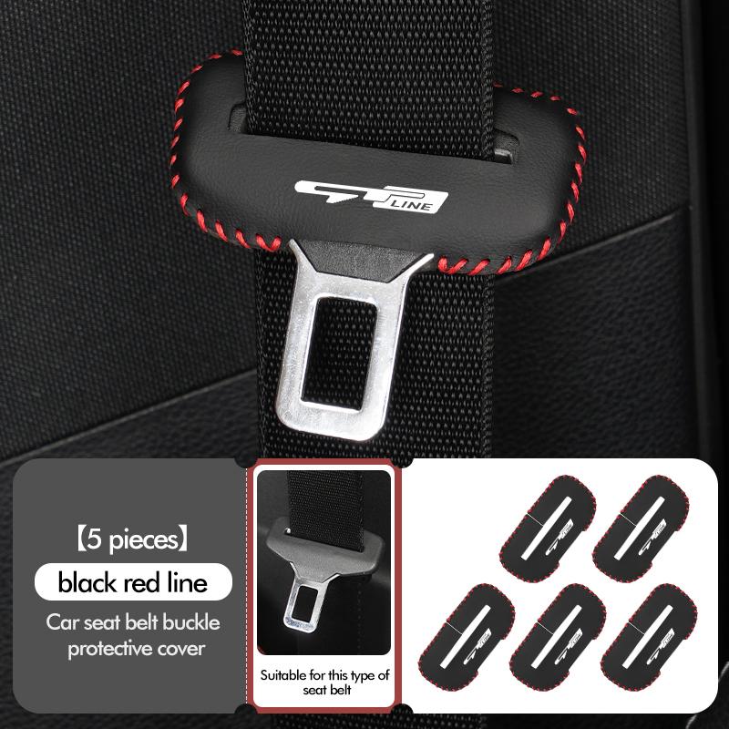 Car Seat Belt Buckle Clip Protector Anti-Scratch Seatbelt Plug Cover For KIA gt gtline Xline ceed Forte RIO STINGER Seltos K3 K4 JM7
