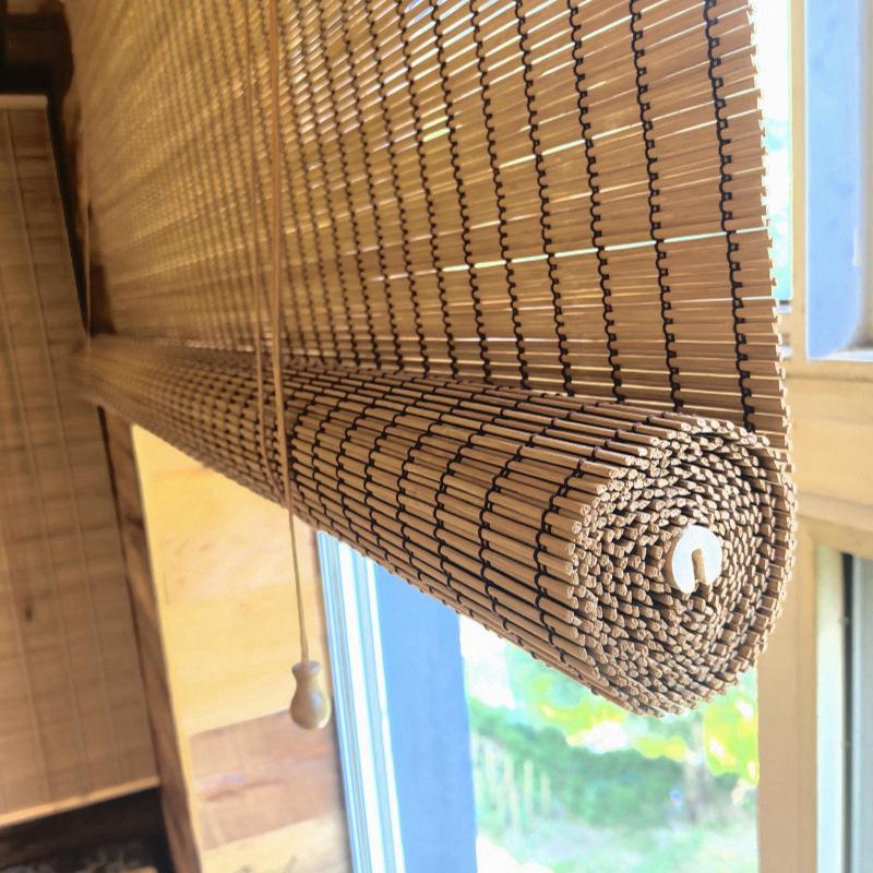 Уличные бамбуковые водонепроницаемые рулонные шторы для защиты от солнца и перегородок