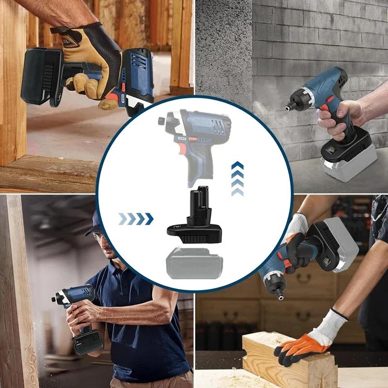 Адаптер-преобразователь аккумулятора Для аккумулятора Makita/ Bosch/ Dewalt/ Milwaukee/ 18V Li-Ion Преобразование для Bosch 12V Беспроводного электроинструмента