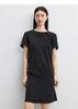 Qianjin style bow round neck short sleeved dress
