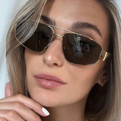 Новые модные металлические очки, неполяризованные модные аксессуары