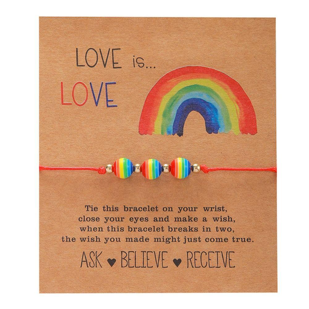 3 шт./набор Бохо Радужный Браслет из бусин Сердце Любви Дружба Плетеный Веревочный Парный Браслет Пара