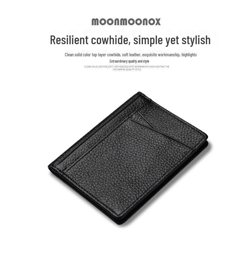 Мужской тонкий картхолдер из натуральной кожи с RFID-защитой