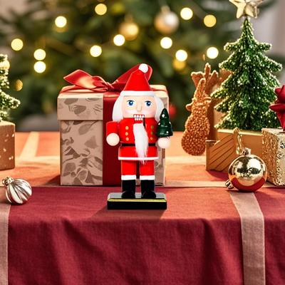 Миниатюрные рождественские фигурки Деревянный Щелкунчик Настольные статуэтки Рождественский декор Статуэтки для вечеринки Центральный элемент стола Для взрослых