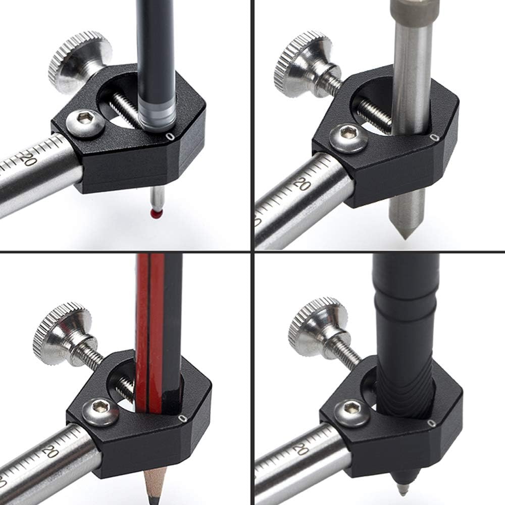 Wheel Marking Gauge, Wood Scribe Tool Woodworking Tool Set 180 MM Sliding Mark Scraper Adjustable Precision Linear Arc Dual-purpose Scriber Parallel