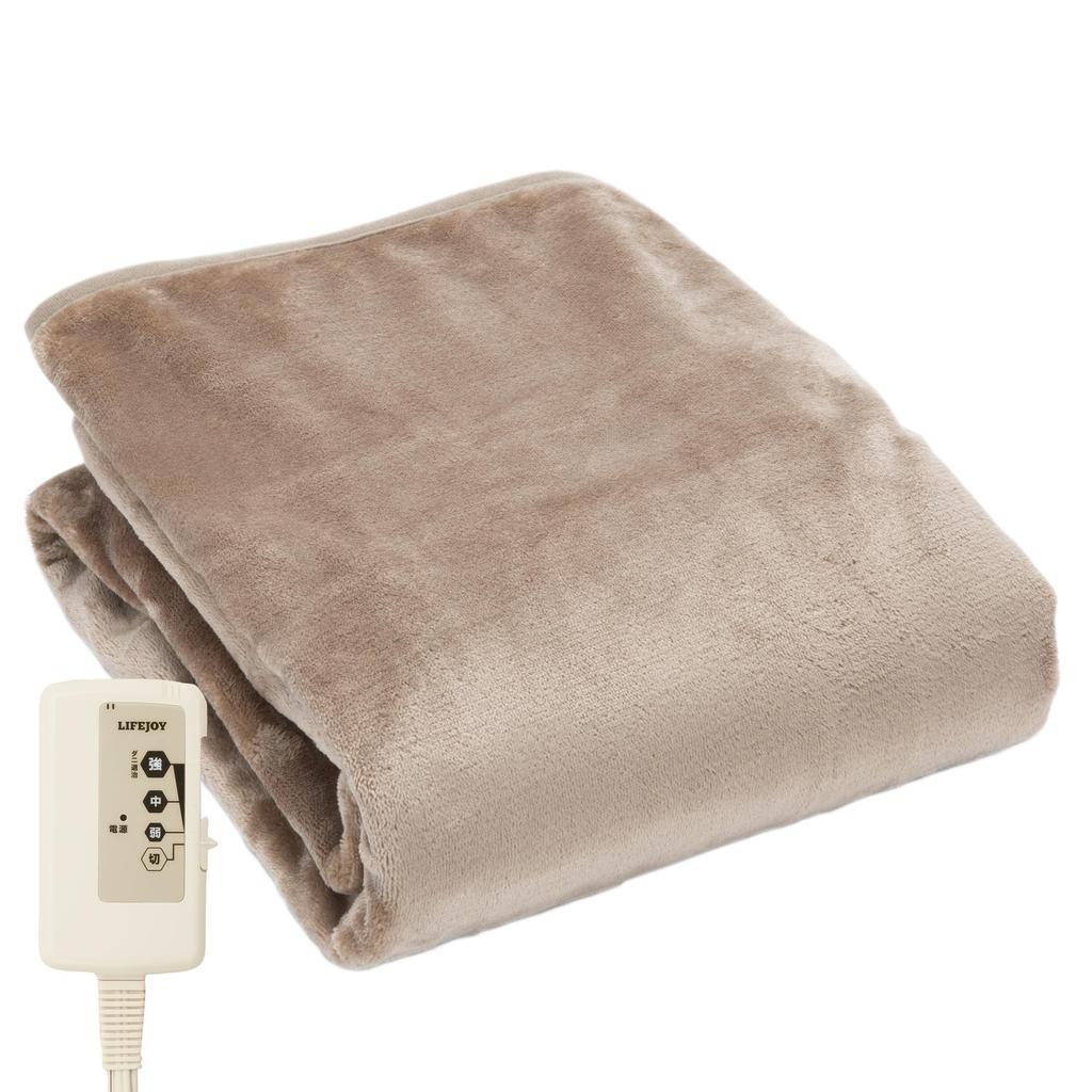 Lifejoy Electric Blanket Made In Japan 140 X 80cm Mocha Washable Flannel Energy Saving Fluffy JCA552M