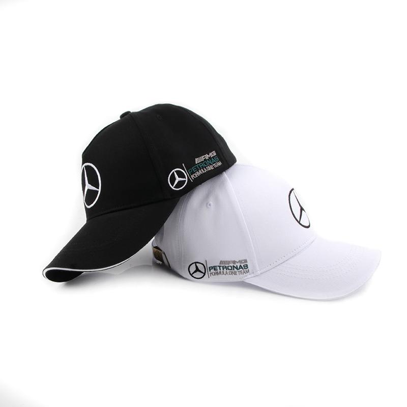 Горячая наклейка на машину Кепка для автомобиля Регулируемая повседневная кепка для улицы Шляпа от солнца Для логотипа Mercedes Benz AMG W203 W206 W220 W211 W21