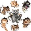 Декоративные животные для ванной комнаты Кошки Собаки Яркий вид Наклейки на стены Наклейки на сиденье для унитаза