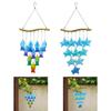 Glass Wind Chime Unique Gift for Grandmother Mother Friends Handcrafted Outdoor Decor for Garden Outside Porch Patio Backyard