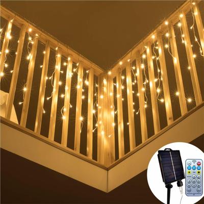Большие Солнечные 400 Солнечных Светодиодных Рождественских DIY Декоративных Огней для и Более Панель, Лампочки, 10M, Освещение, Водонепроницаемые, Сосульки, Огни, Type-C