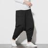 2024 Spring/Summer Men's Loose Chinese Style Harem Pants - Trendy Hip Hop Cotton & Linen