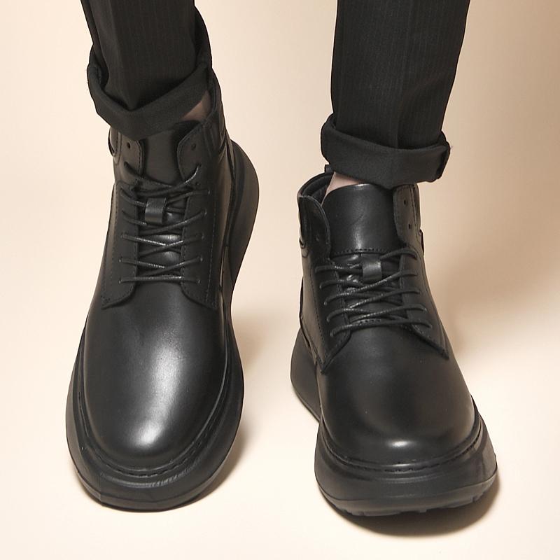 Мужская обувь Мужские ботинки Ботильоны из натуральной кожи Стильные мужские зимние плюшевые ботинки для снега Высококачественные мужские кроссовки для активного отдыха