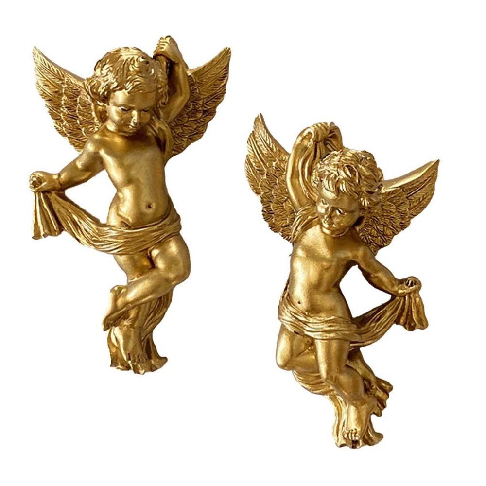 1 Pair Cartoon Wall Hanging Angel Ornaments Cute Angel Sculptures Cherub Angel Statue Wedding