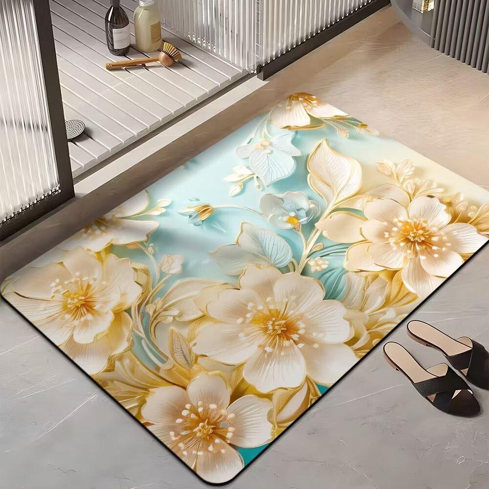 Быстросохнущий коврик для двери ванной комнаты, впитывающий диатомовую грязь, напольный коврик для туалета, противоскользящий коврик для входной двери в туалет, коврик для ног из диатомовой земли