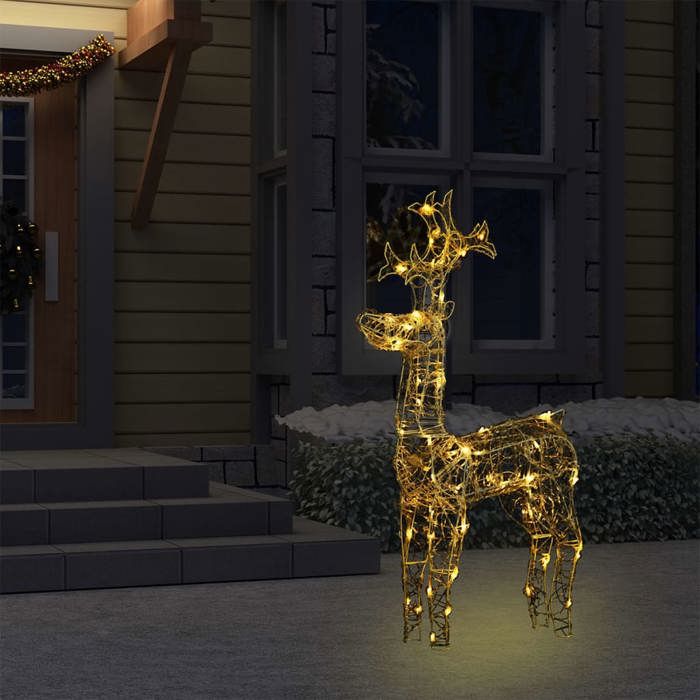 VidaXL Christmas Decoration Reindeer 90 LED Holiday Decoration Garden Patio Backyard Outdoor Living Room 60x16x100 Cm 329777