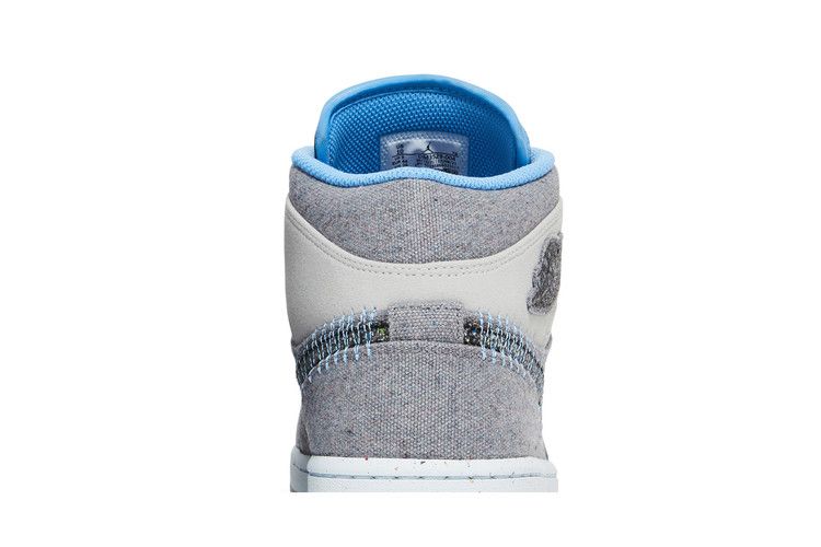Men's Sneakers Jordan 1 Mid Crater Grey University Blue Grey/Neutral Grey/University Blue/Black