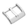 WOCCI 24mm Stainless Steel Polished Pin Buckle Watch Band Replacement Clasp, Silver