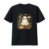 Retro Haunted Ghost T Shirt Vintage Halloween Paranormal vintage Washed Versatile designer clothes Slightly Stretched