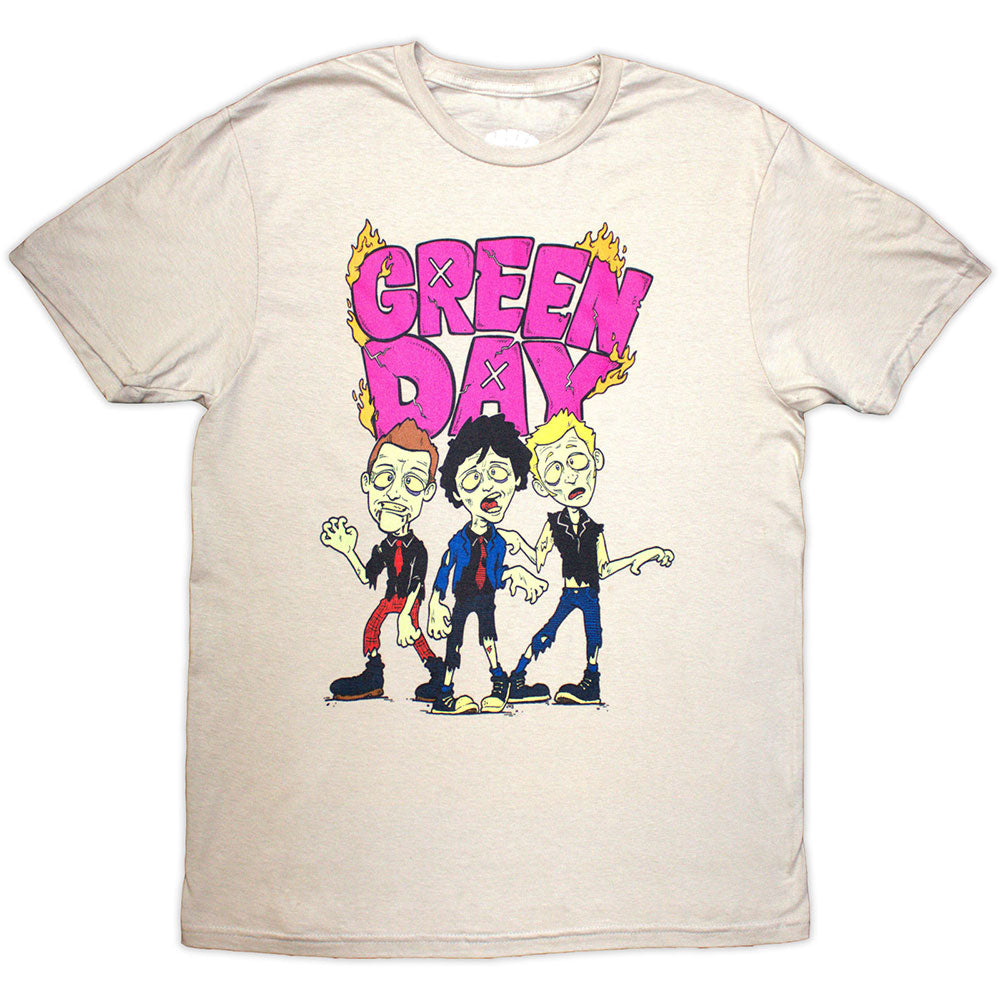 Green Day TShirt Walking Zombies Sand OFFICIAL NEW