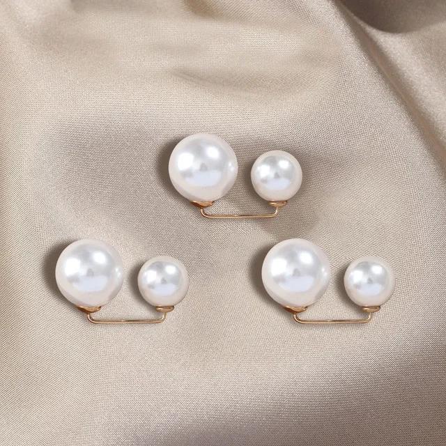 3 шт./компл. Женский свитер, кардиган, клипса для пальто, летнее платье, ювелирные изделия, броши-булавки с двойным жемчугом, не выцветающие, изысканные элегантные броши