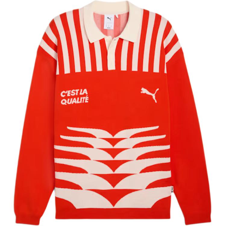 Puma Striped Letter Pattern Long Sleeve Loose Sweatshirt Men sweatshirt 632512-22