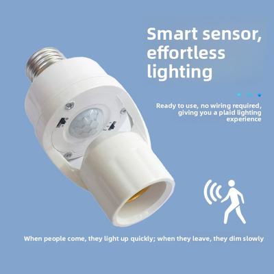 E27 PIR LED Адаптер с датчиком движения Умный держатель для лампочки с датчиком движения Основание для лампы Автоматический преобразователь