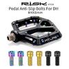 8Pcs M4x8mm TC4 Titanium Alloy MTB Pedal Screws Anti-Slip Bolts for XC AM DH Downhill Bike New