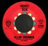 7-дюймовая пластинка АЛЛАН ШЕРМАН - (Сердце) Скин 5435 Warner Bros. Re 1964 Поп США Б/у
