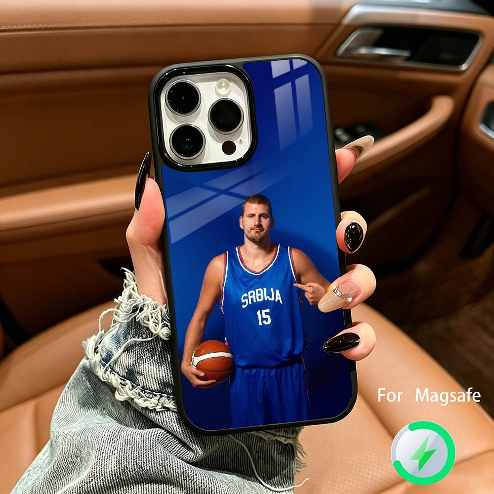 Чехол для телефона с беспроводной зарядкой N-Nikola- Jokic 15 MVP, совместимый с iPhone 17/16/15/14/13/12/11