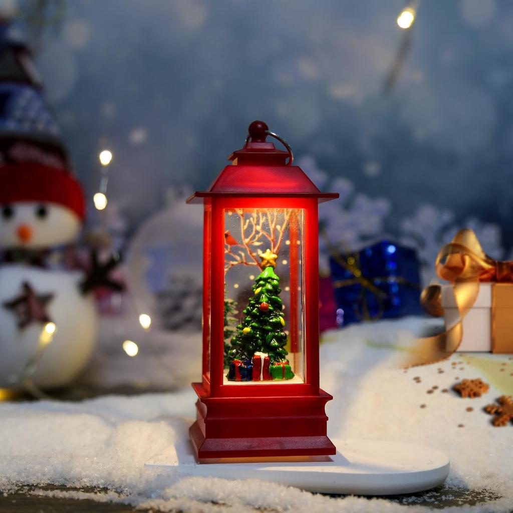 Christmas Festive Lantern: Small Night Light & Table Ornament