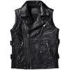 Chinese Size Biker Vest Top Layer Cowhide Leather Vest Men's Slim Short Motorcycle Clothing Riding Jacket Sleeveless Genuine Cow Club Vest