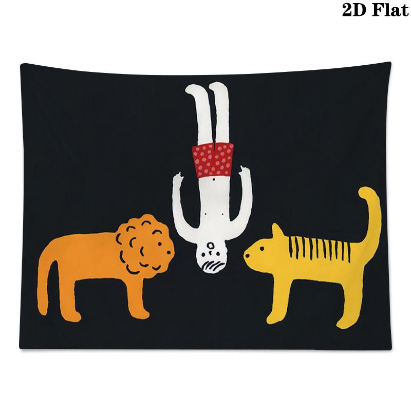 Cats Lions and Humans Pattern Home Decor Tapestry, Wall Hanging, Decorative RV Wall Cloth.MGT0918338