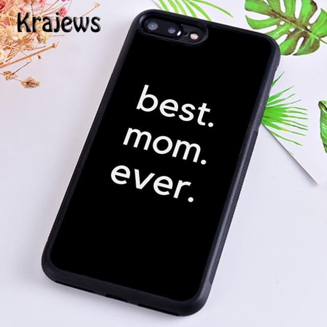 Krajews Best Mom Ever Phone Case Cover For iPhone 17 Air 16 15 14 plus 12 13 pro max coque Shell Fundas