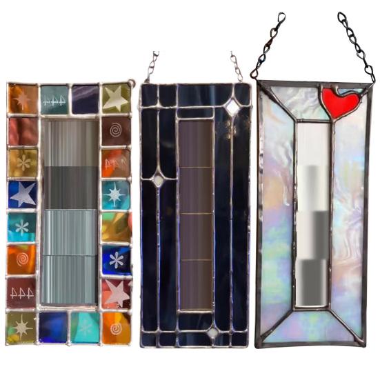 Рамка для фотобудки из витражного стекла ручной работы, винтажная вертикальная рамка для фотополоски на 4 фотографии, изготовленная вручную с использованием медной фольги, подарок на память