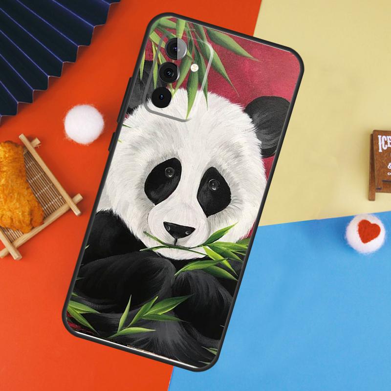 Чехол с рисунком панды, милого медведя, для Samsung Galaxy A53 A33 A13 A54 A34 A14 A56 A36 A16 A06 A12 A32 A52 A35 A17 A15 A55