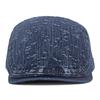 Spring Summer Solid Color Newsboy Caps Men Washed Denim Cotton Flat Peaked Cap Women Painter Beret Hats