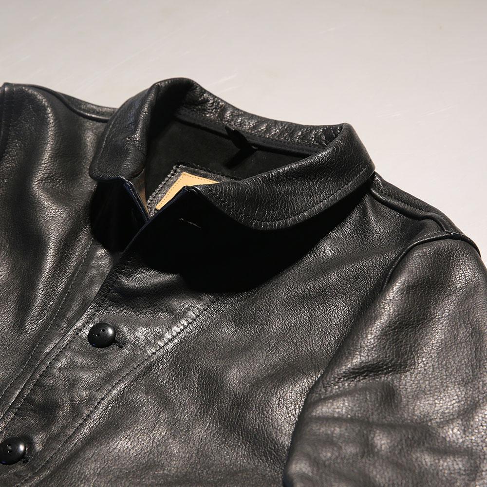 High Quality Vintage Black Brown Fashion Leisure Derma Clothings Man's Real Goat Skin Coat Men's Genuine Leather Jackets