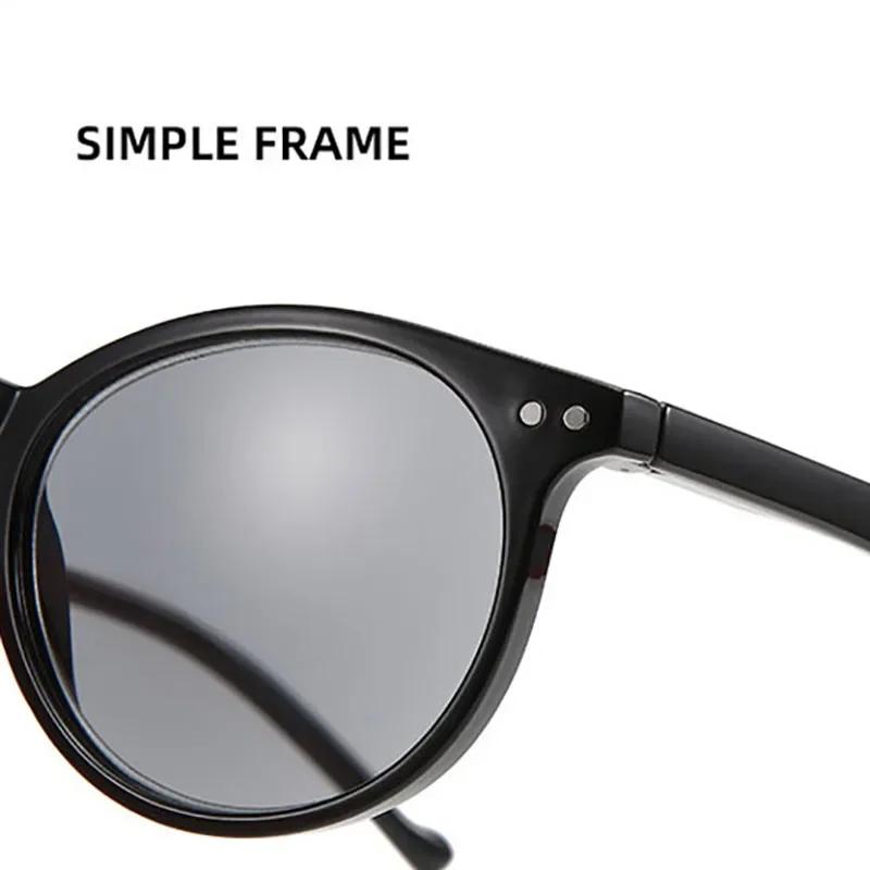 Ретро круглые очки для чтения, высококлассные, из рисового гвоздя, коричневые серые линзы, ультралегкие, унисекс, очки против синего света