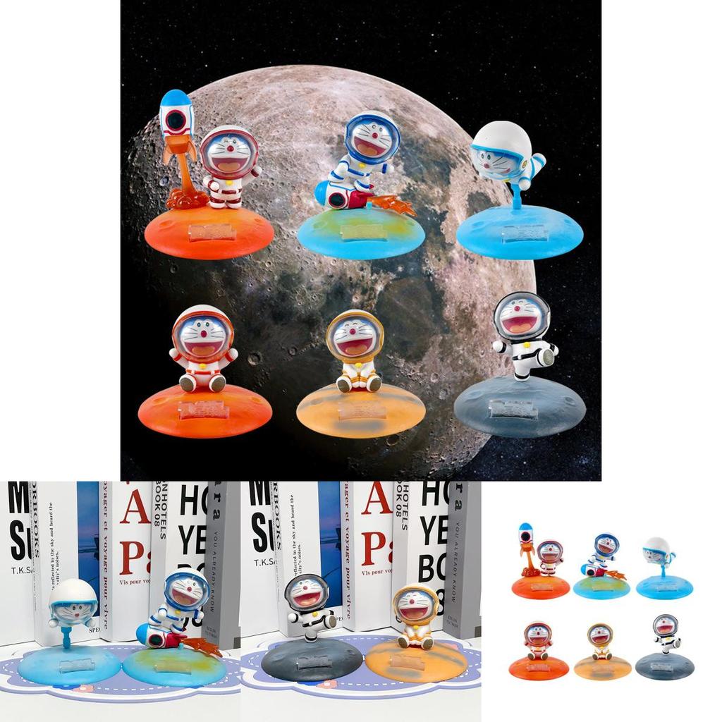 Adorable Pvc Doraemon Figurines Set Of Six Playful Cartoon Collectible Toys