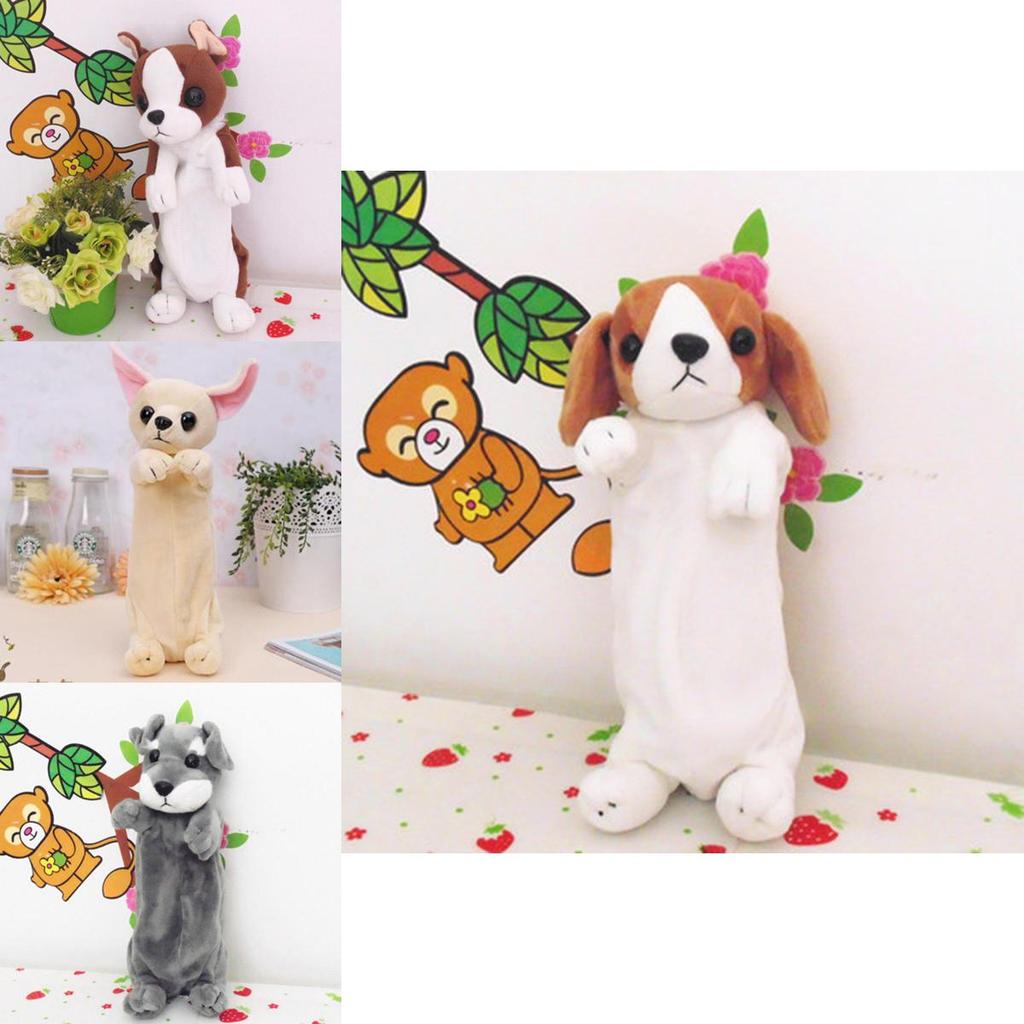 Очаровательный Кавайный Пес Пенал Плюшевый Пенал Идеально Подходит Для Хранения Косметики И Канцелярских Принадлежностей