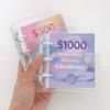 Save Money Saving Challenge Binder with Cash Envelopes Saving Loose-Leaf Book Children