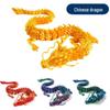 3D Printed Joint Dragon Ornament - Moveable Chinese Dragon Model Toy for Fish Tank Decoration and Landscaping