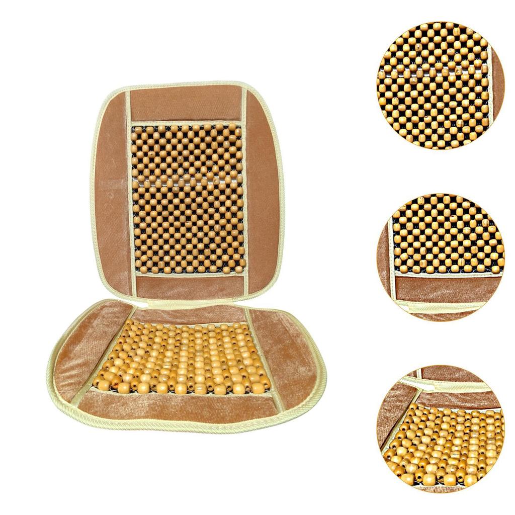 Универсальная накидка на сиденье автомобиля из деревянных бусин, поддержка спины, массажная охлаждающая подушка